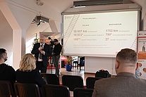 Dyr. Kiełczyński podczas prelekcji