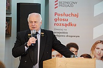 Włodzimierz Kiełczyński podczas prelekcji