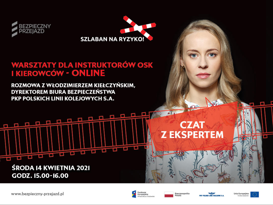 Grafika z zaproszeniem na czat - informacje z treści newsa.