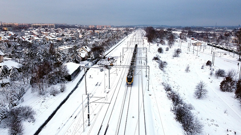 Pociągi zimą, fot. Piotr Hamarnik