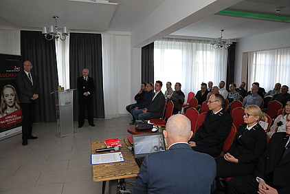 Zdjęcie ze spotkania - prelekcja prowadzona przez Marcina Kruszyńskiego