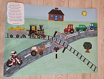 Wyróżniona praca konkursowa - rysunek z pociągiem