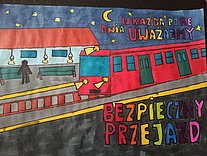 Wyróżniona praca konkursowa - rysunek pociągu