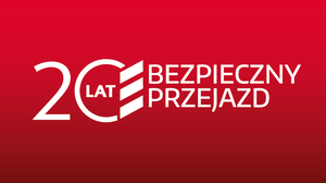 czerwona plansza z napisem 20 lat, po prawej stronie logotyp kampanii